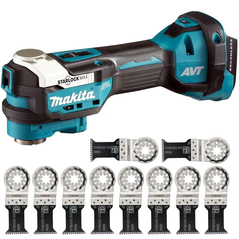 Makita Dtm52Z 18V Brushless Oscillating Multi-Tool – Includes E-Cut Standard Saw Blade Pack (10 Pcs) 1