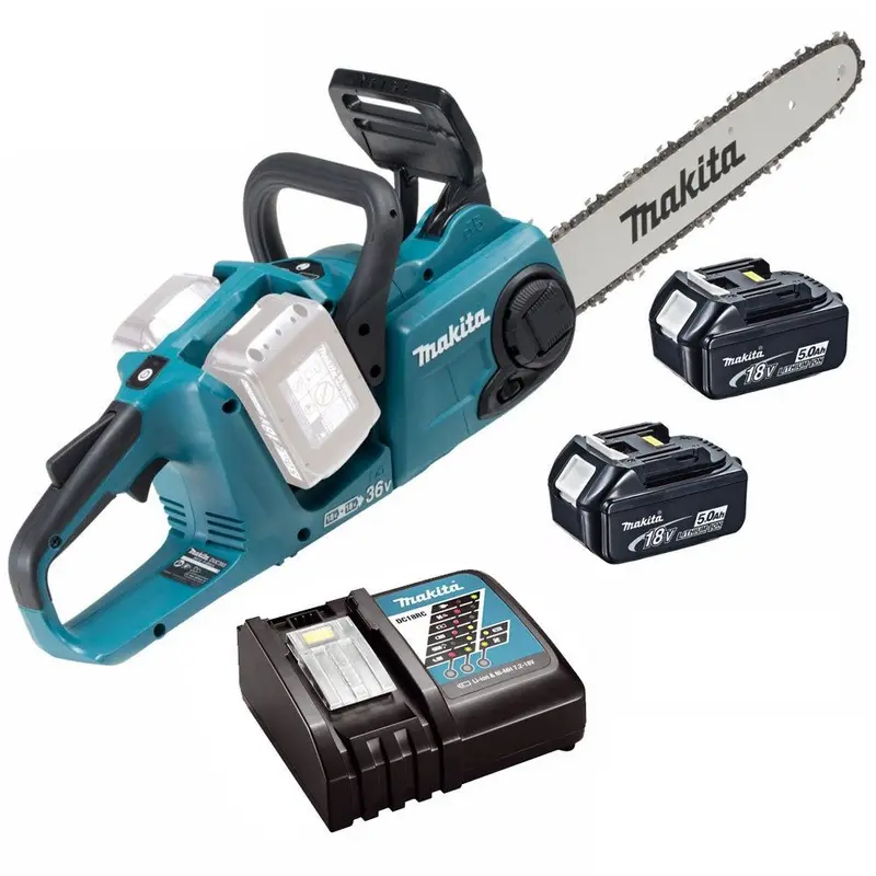 Makita Duc353Z 36V Brushless 350Mm Chainsaw Kit – Includes 2×5.0Ah Batteries & Charger 1