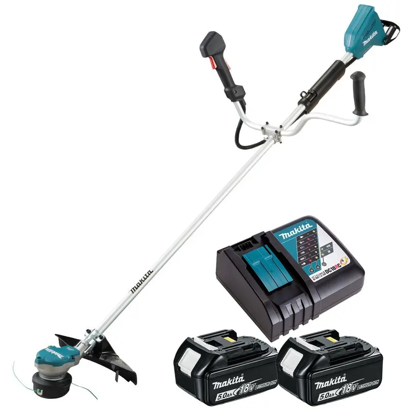Makita Dur368Az 36V Brushless Cordless Brush Cutter Kit With Two 5.0Ah Batteries And Charger 1