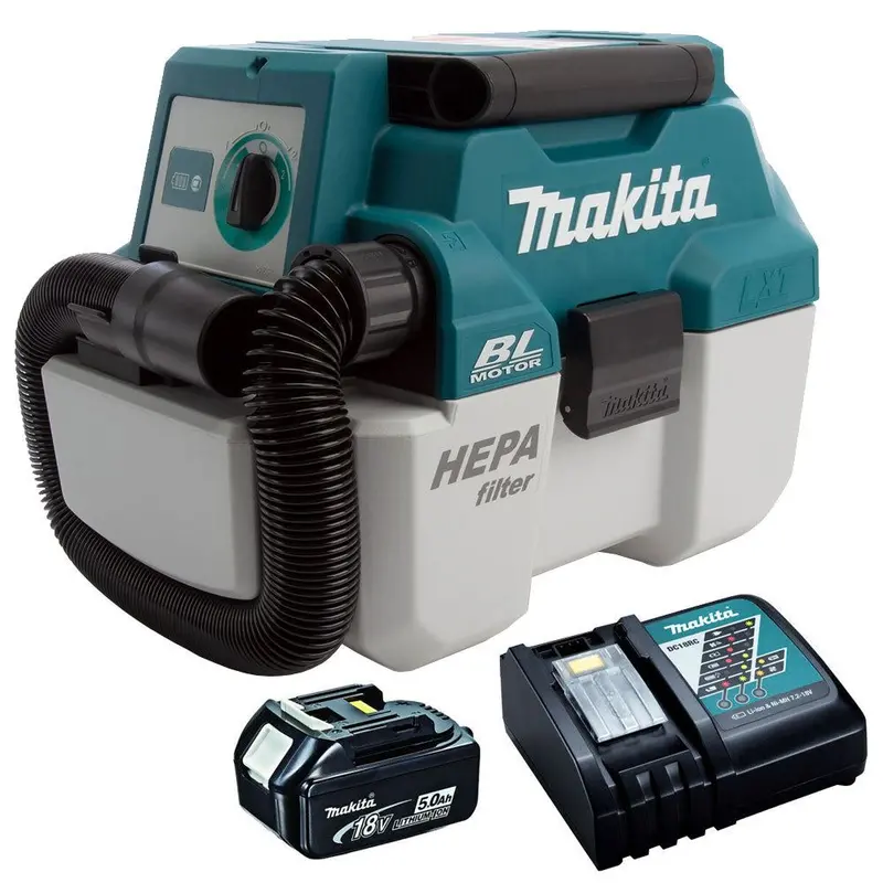 Makita Dvc750Lz 18V Lxt Brushless L-Class Vacuum — Kit With 5.0Ah Battery And Charger 1