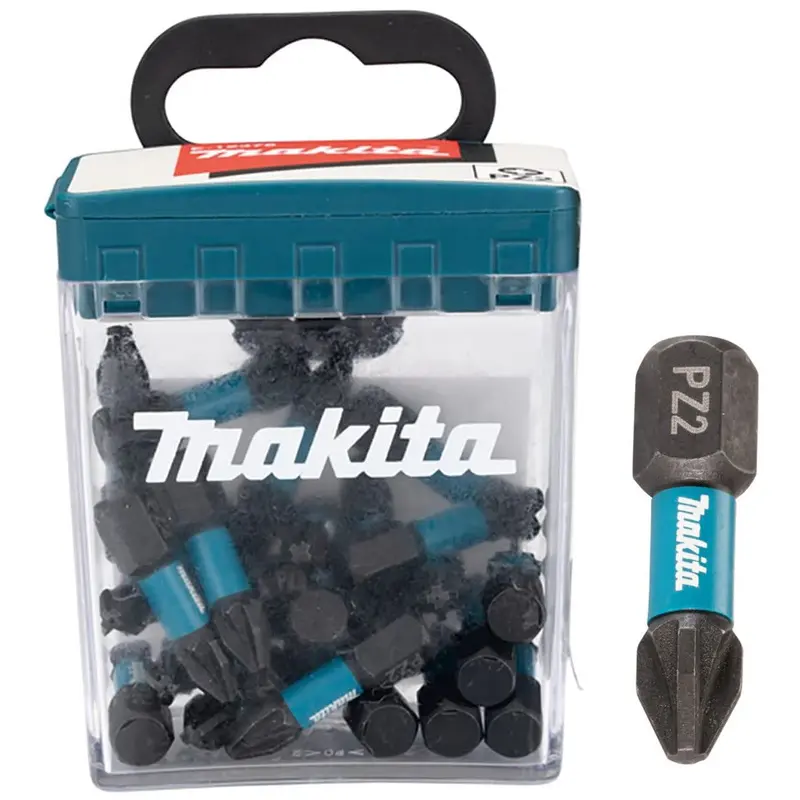 Makita E-12376 Pz2 × 25Mm Black Impact Screwdriver Bits (25-Piece) 1