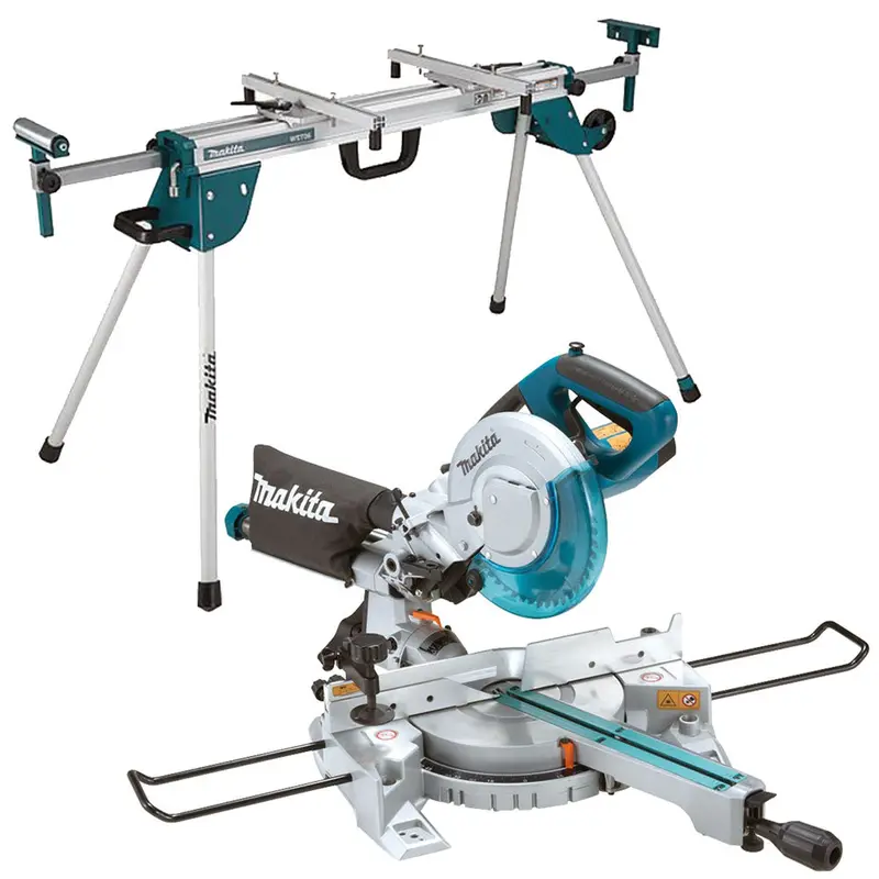 Makita Ls0815Fln/1 216Mm 110V Laser-Guided Sliding Mitre Saw With Stand 1