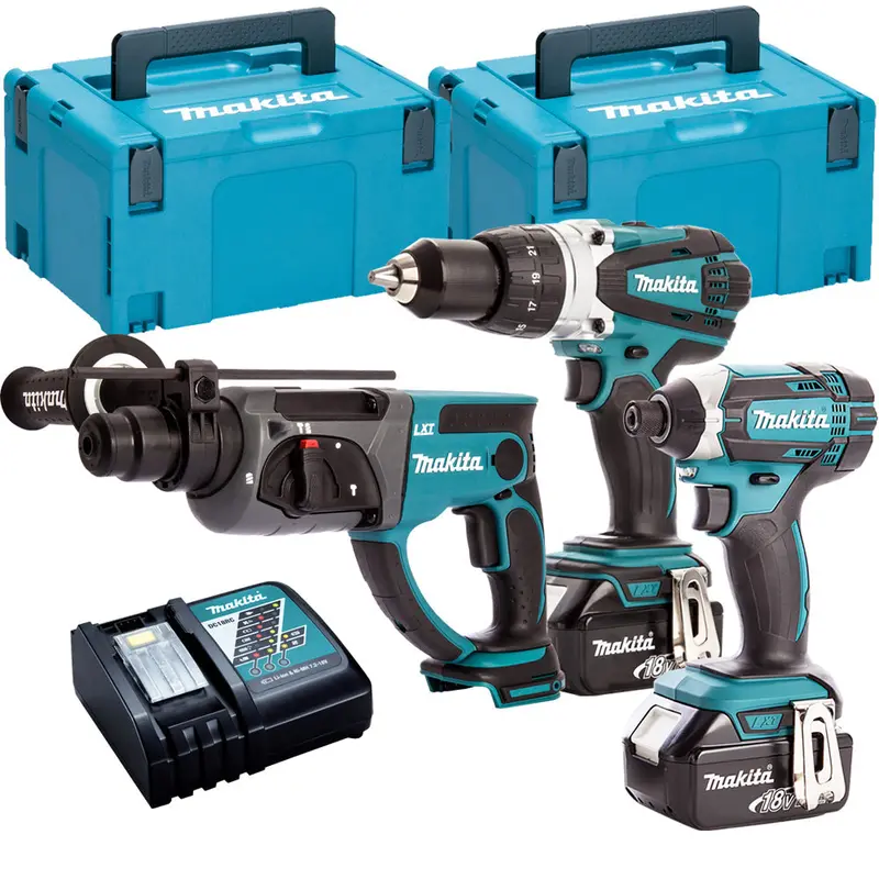 Makita Lxt 18V 3-Tool Cordless Kit With 2 × 5.0Ah Batteries And Charger – Model T4Tkit-1456550 1