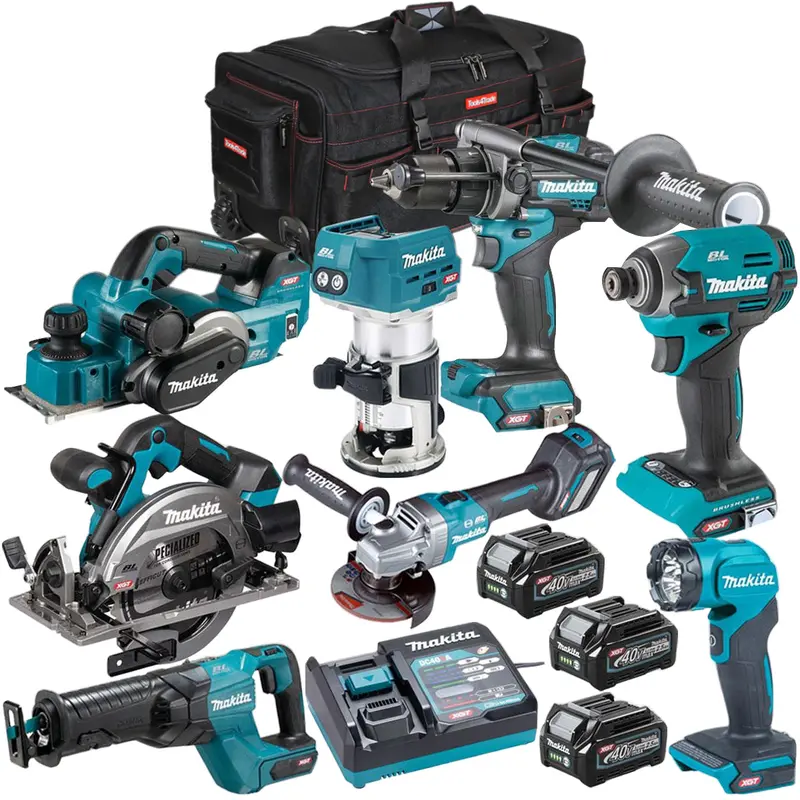 Makita T4Tkit-16047 8-Piece 40V Xgt Brushless Tool Kit – Three 2.5Ah Batteries Included 1