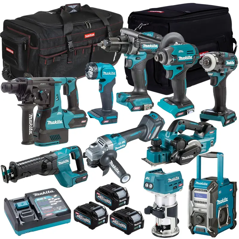 Makita T4Tkit-16056 10-Piece 40V Xgt Brushless Tool Kit – Includes Three 2.5Ah Batteries 1