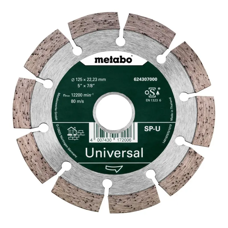 Metabo 125 Mm Universal Diamond Cutting Disc For Masonry & Concrete (624307000) 1