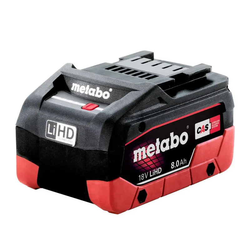 Metabo 18V Lihd 8.0Ah Slide-In Battery – High-Density Power For Professional Tools 1