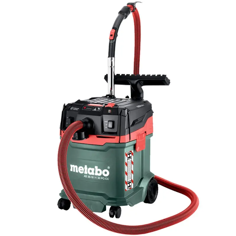 Metabo As 36-18 H 30 Pc-Cc 18V H-Class Cordless Vacuum Cleaner — Tool-Only Version 1