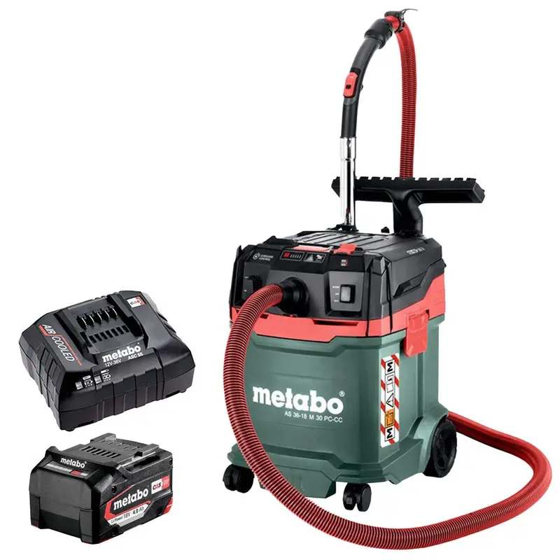 Metabo As 36-18 M 30 Pc-Cc 18V M-Class Dust Extractor – Includes 4.0Ah Battery & Charger 1