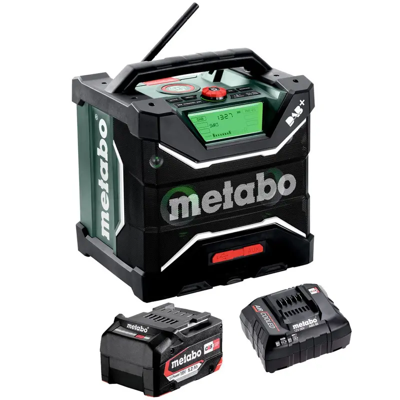 Metabo Rc 12–18V Bluetooth Dab+ Radio – 5.2Ah Battery & Dual-Voltage Charger 1