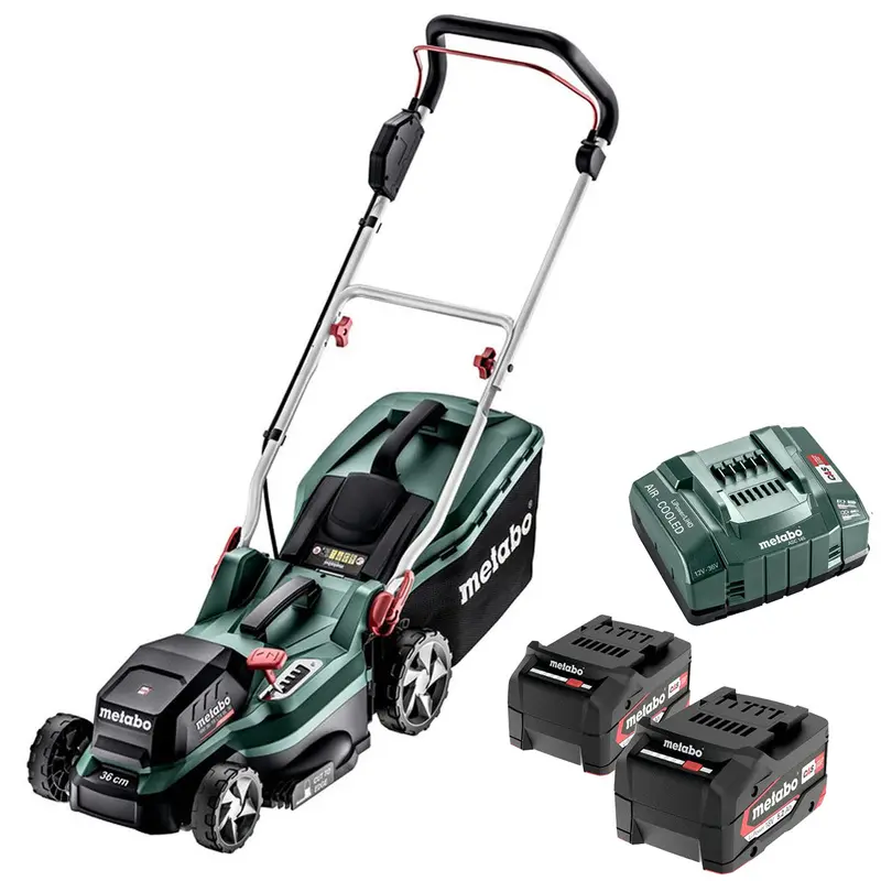 Metabo Rm 36-18 Ltx Bl 36V Brushless Lawn Mower – Dual-Battery Kit (2 × 5.2Ah) With Charger 1