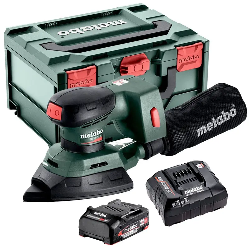 Metabo Sm 18 Ltx Bl 18V Brushless Multi-Function Sander – Kit With 2.0Ah Battery, Charger & Metabox 1