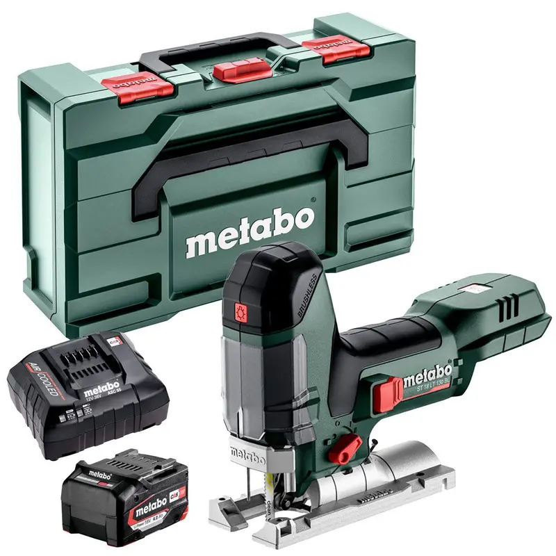 Metabo St 18 Lt 130 Bl 18V Brushless Jigsaw – Kit With 4.0Ah Battery, Charger & Metabox 1