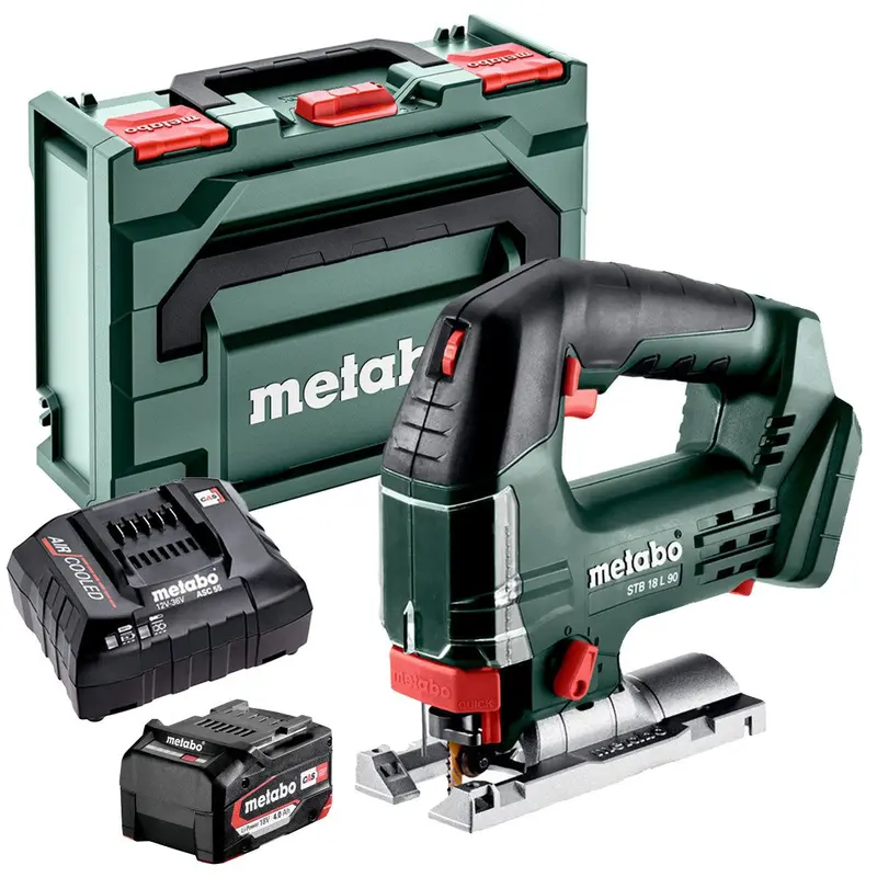 Metabo Stb 18 L 90 18V Bow-Handle Jigsaw – Kit With 4.0Ah Battery, Charger & Metabox 1