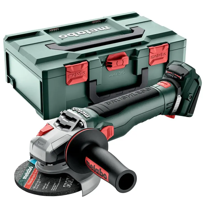 Metabo Wb 18 Lt Bl 11-125 Quick 18V Brushless Angle Grinder – 125Mm, Body Only With Case 1
