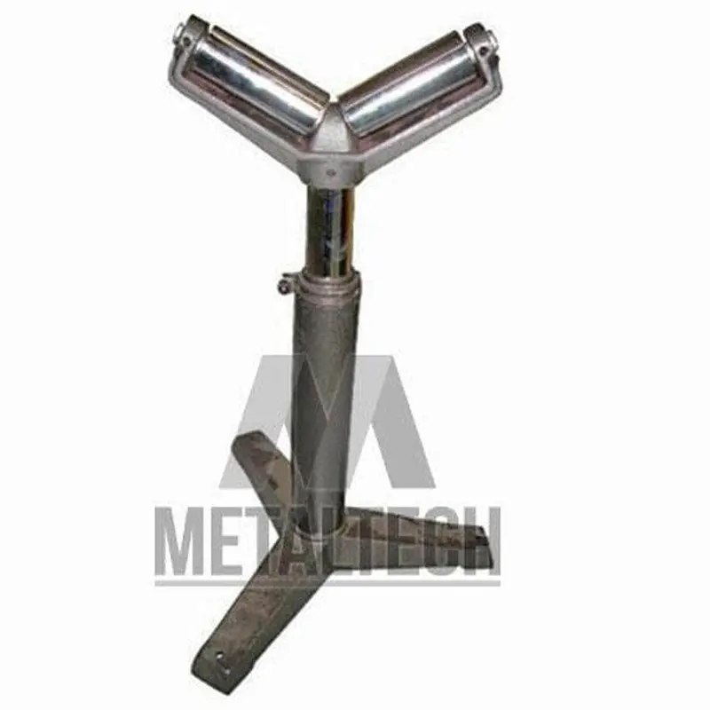 Metaltech Mtrsv52 Heavy-Duty Cast Iron V-Roller Stand — Stable Pipe & Tube Support 1