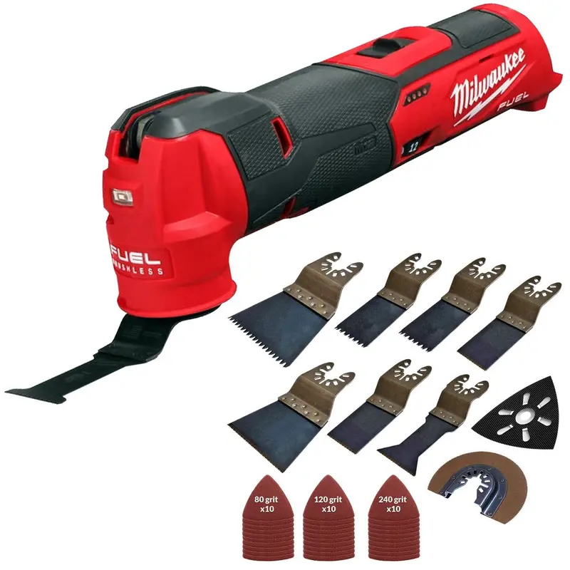 Milwaukee M12Fmt-0 12V Brushless Multi-Tool Kit – 39 Accessories Included 1