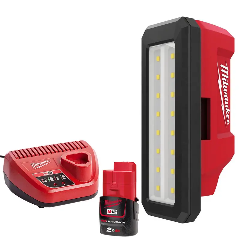 Milwaukee M12Pal-0 12V Pivot Area Light Kit With 2.0Ah Battery & Charger 1
