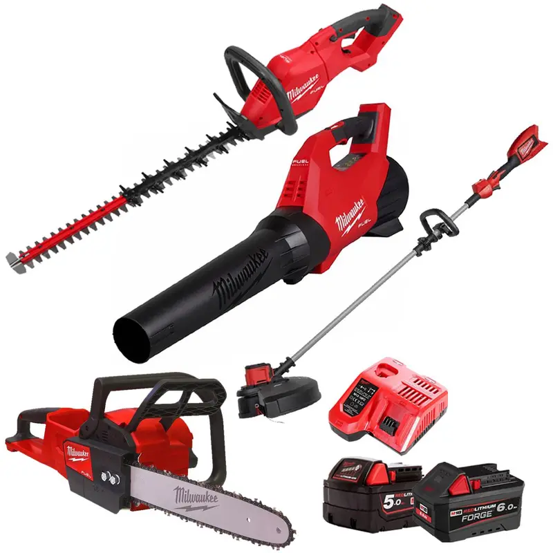 Milwaukee M18 4-Piece Cordless Garden Kit – Includes 2 Batteries & Charger (T4Tkit-29510) 1
