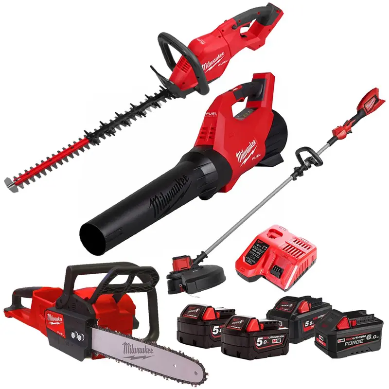 Milwaukee M18 4-Piece Cordless Garden Kit – Includes 4 Batteries & Charger (T4Tkit-29511) 1