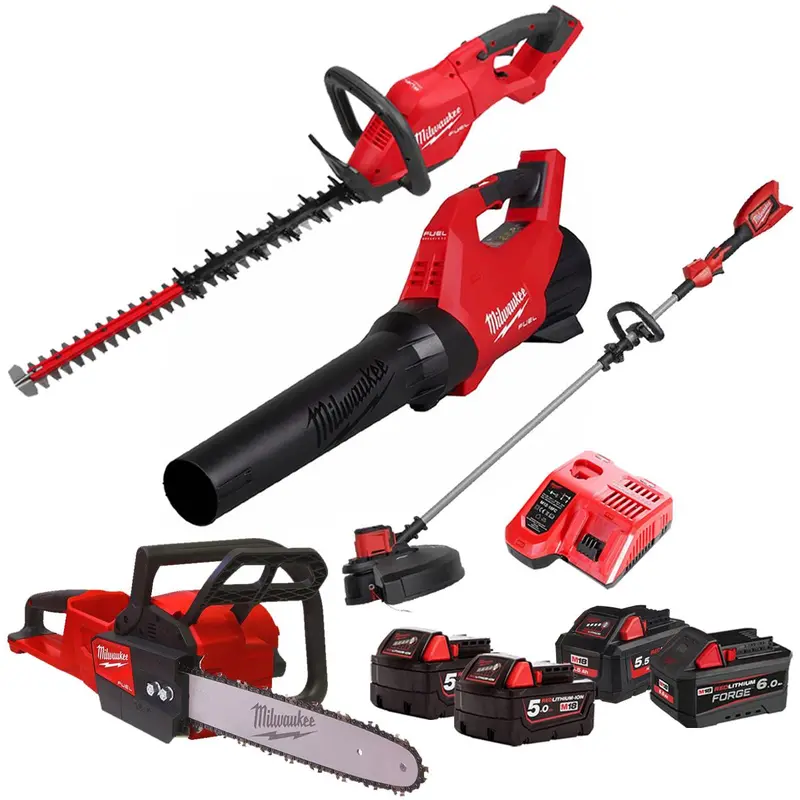 Milwaukee M18 4-Piece Cordless Garden Kit – Includes 4 Batteries & Charger (T4Tkit-29512) 1