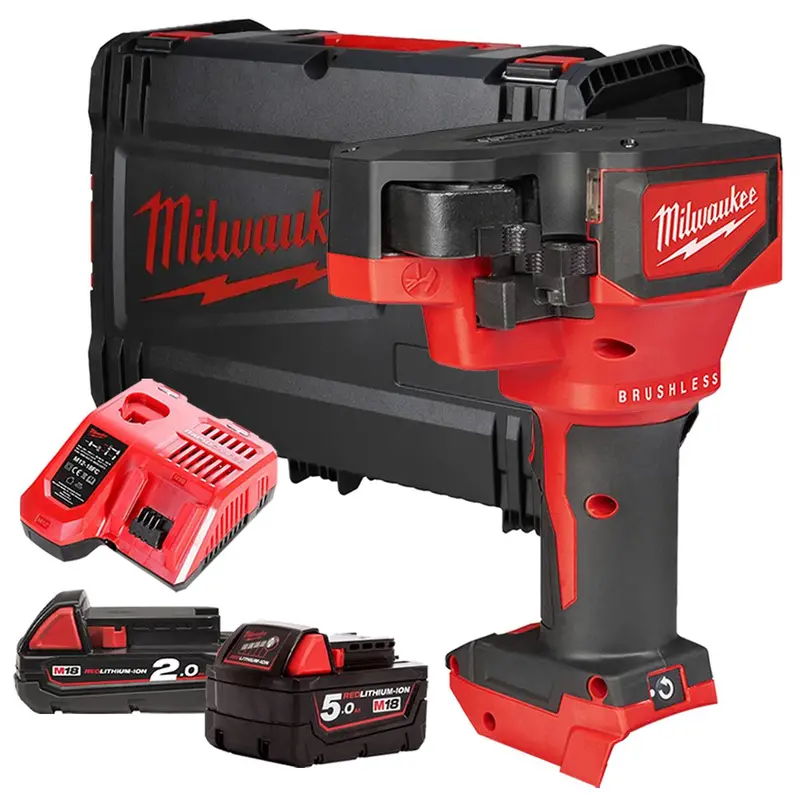 Milwaukee M18 Brushless Threaded Rod Cutter – 18V, Includes 5.0Ah + 2.0Ah Batteries & Charger In Case (4933471152) 1