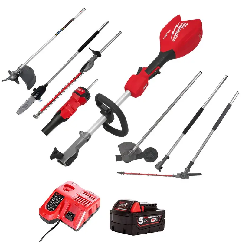 Milwaukee M18Foph2-0 Fuel 18V Brushless Power Head Kit – 5.0Ah Battery, Charger & Quik-Lok Attachment Set 1