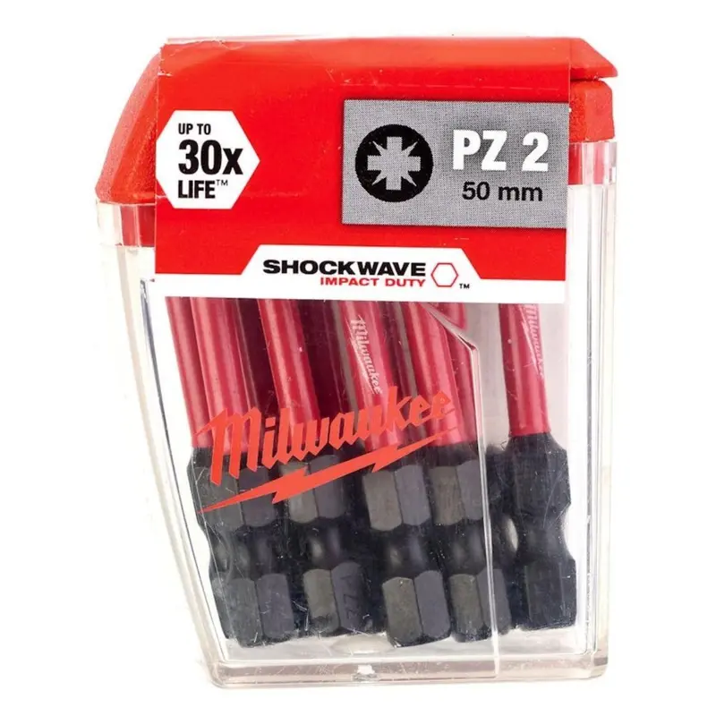 Milwaukee Shockwave Pz2 X 50Mm Impact Duty Screwdriver Bit Set – 10-Piece Durable Bit Collection 1