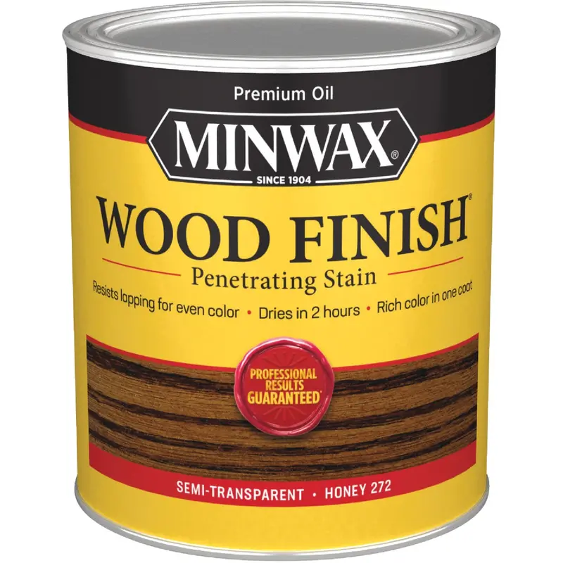 Minwax Wood Finish Penetrating Stain – Honey Color, 1 Quart Can 1