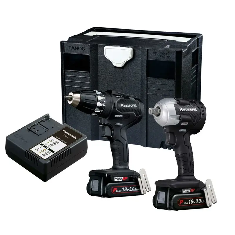 Panasonic 18V Eyc242Pn Dual 3.0Ah Battery Pack – Includes Charger & Hard-Shell Case 1