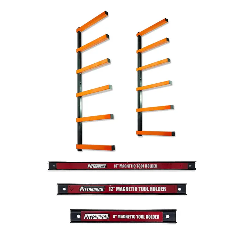 Pittsburgh Dual 300Kg Storage Rack System With 3-Piece Magnetic Tool Holder (P30001 + P67446) 1