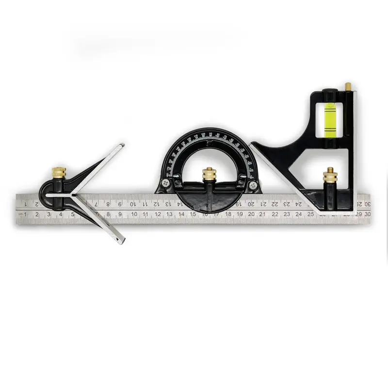 Pittsburgh P30186 Heavy-Duty 4-In-1 Combination Square – 100 Mm Blade With Spirit Levels 1