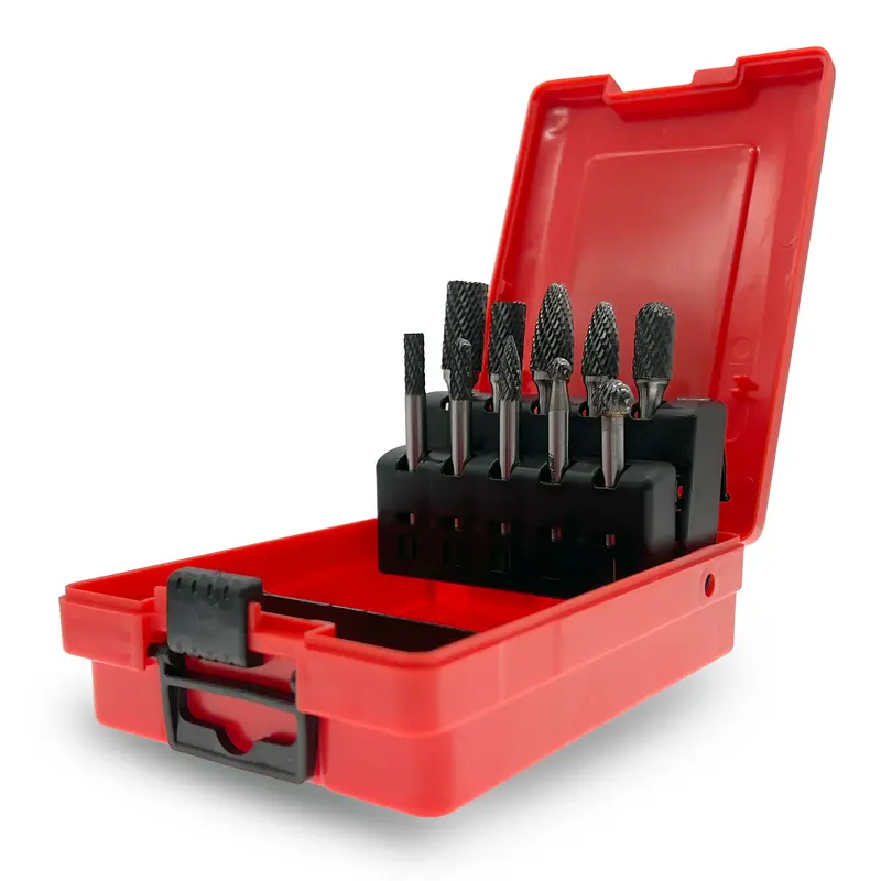Pittsburgh Tungsten Carbide Burr Set – 10-Piece Assortment For Deburring & Shaping 1