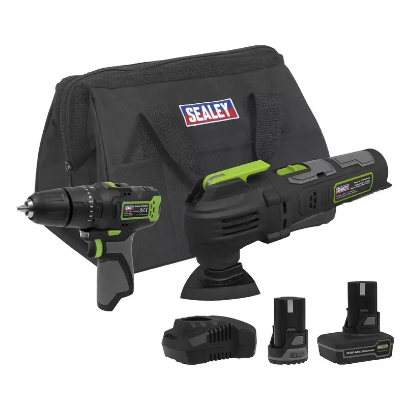 Sealey 10.8V Combi Drill & Multi-Tool Combo – Versatile 2-Piece Cordless Pair 1