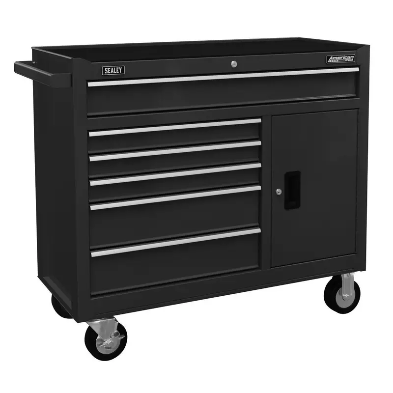 Sealey Ap4106B 6-Drawer Black Rollcab With Full-Extension Ball-Bearing Slides 1