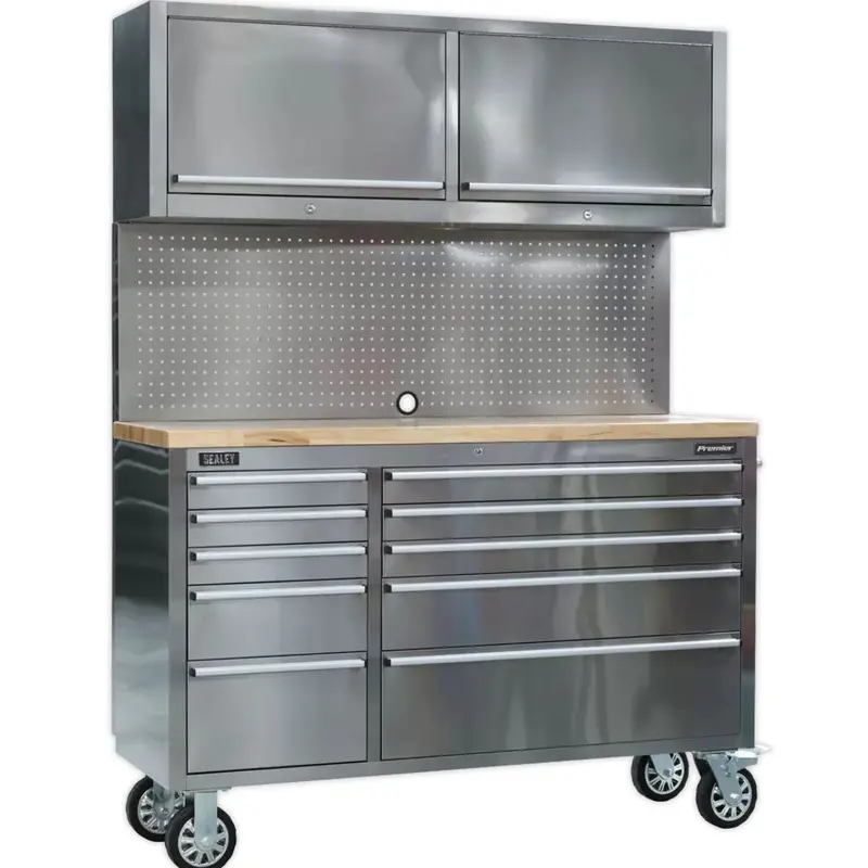Sealey Ap5520Ss Mobile Stainless Steel Tool Cabinet – 10-Drawer 1