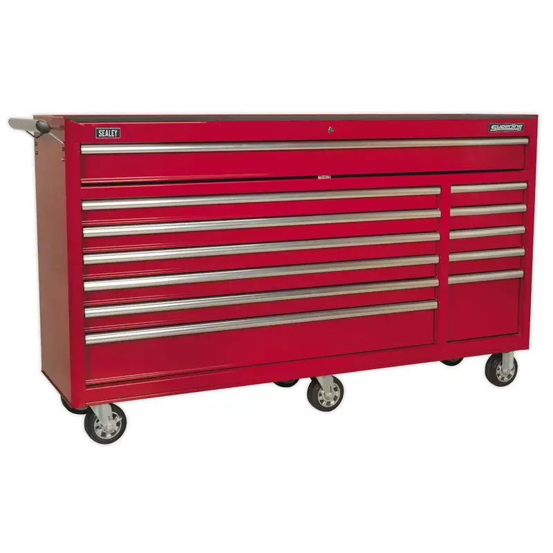 Sealey Ap6612 12-Drawer Rollcab – Red Finish With Full-Extension Ball-Bearing Slides 1