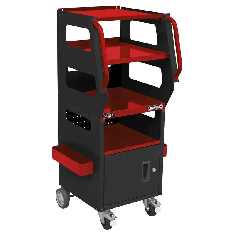 Sealey Apdt435R 4-Tier Diagnostic Trolley – Mobile Tool Cart For Automotive Repairs 1