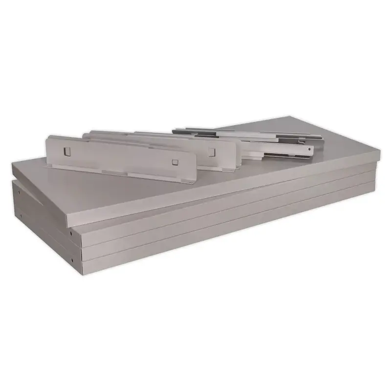 Sealey Apics4 Set Of 4 Adjustable Shelving Units For Industrial Cabinets 1