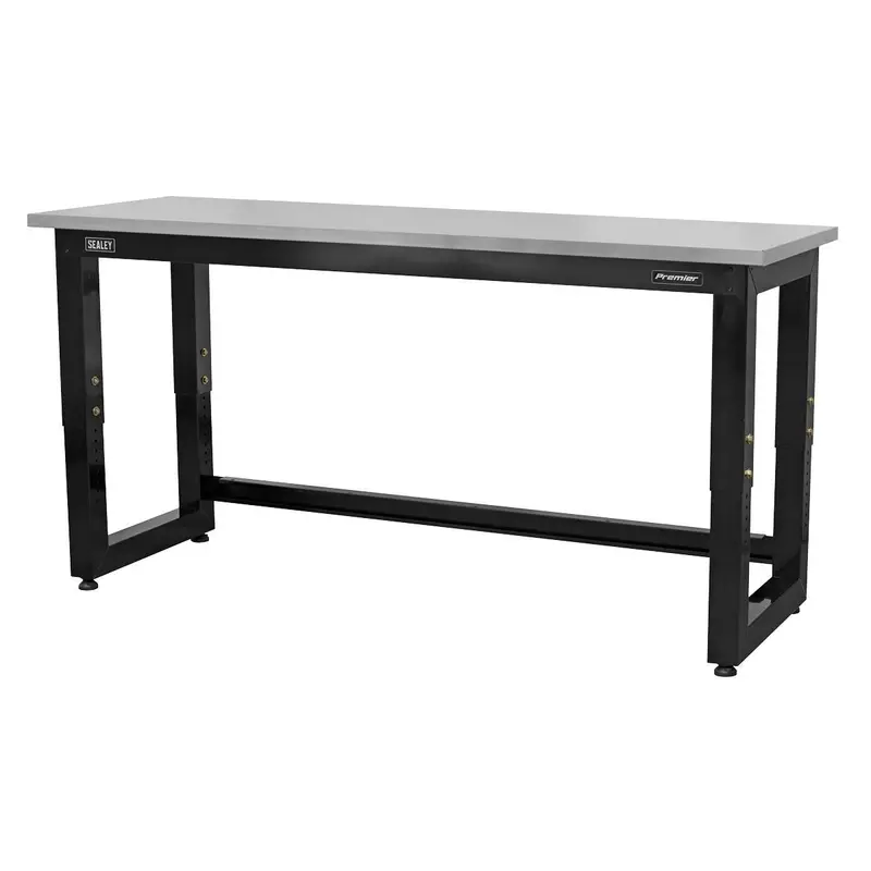 Sealey Apms23 Adjustable Heavy-Duty Workbench – Stainless Steel Worktop & Fully Customisable Height 1