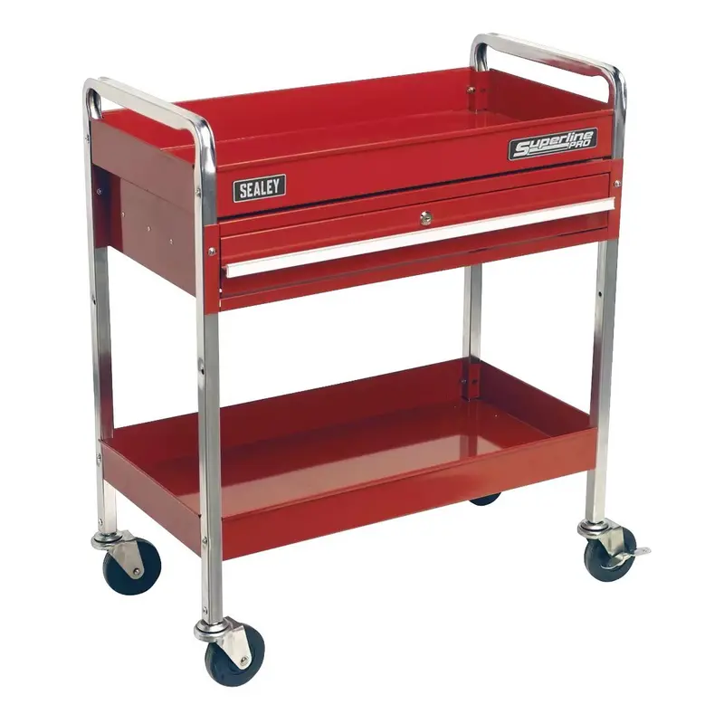 Sealey Cx101D Two-Tier Heavy-Duty Trolley With Lockable Drawer 1