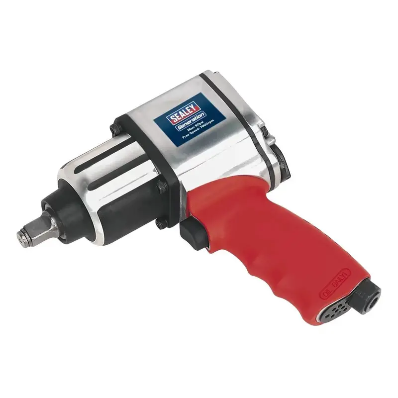 Sealey Gsa02 Twin-Hammer Pneumatic Impact Wrench – 1/2" Drive For Heavy-Duty Fastening 1
