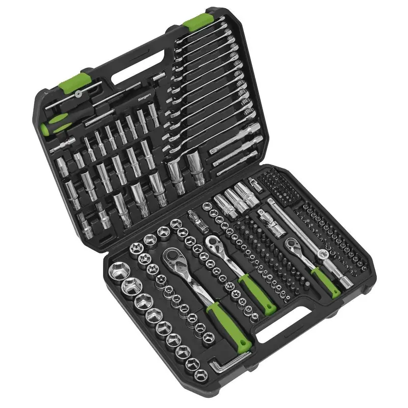 Sealey S01212 Triple-Drive Wall-Mount Socket Set — 219-Piece Metric 1