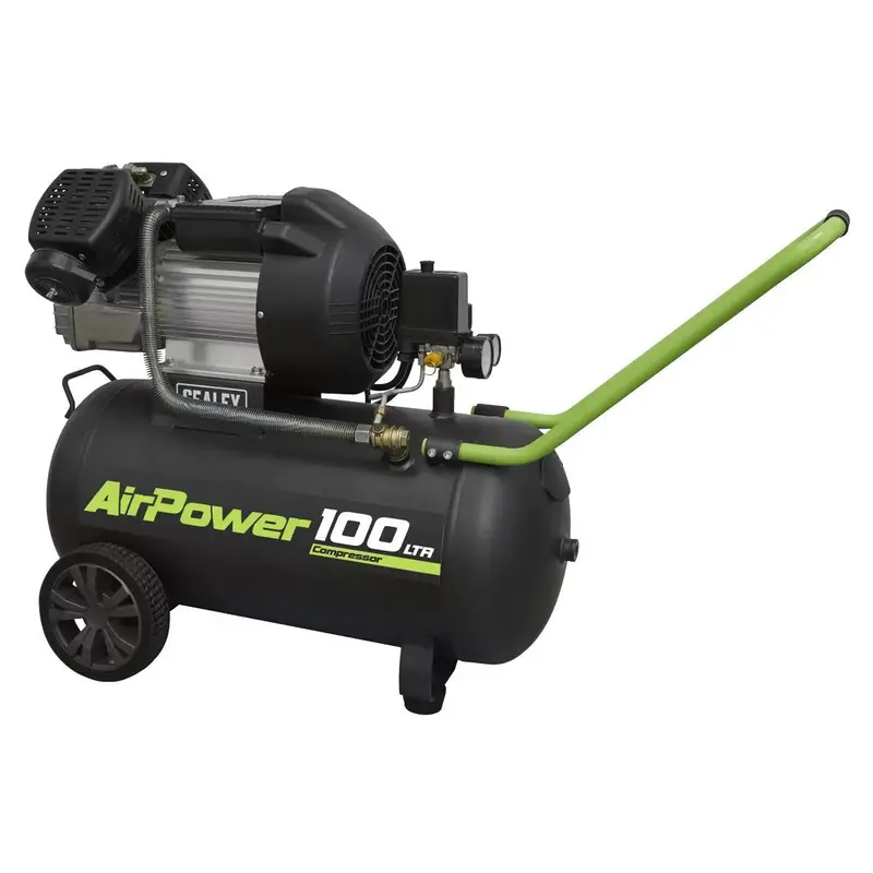 Sealey Sac10030Ve 100L V-Twin Direct-Drive Air Compressor – 230V/13A, High-Efficiency Design 1