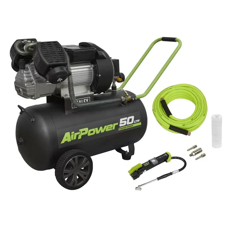 Sealey Sac5030Vekit – 50L V-Twin Direct-Drive Air Compressor (3Hp) With Accessories 1