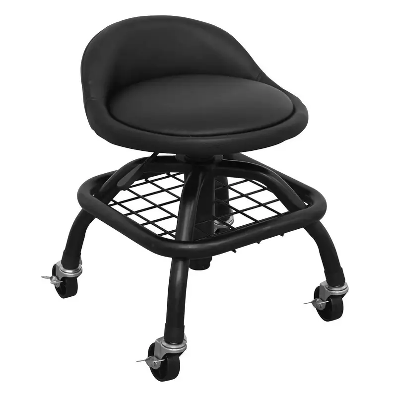 Sealey Scr02B Low-Profile Pneumatic Creeper Stool – Height-Adjustable, Swivel Seat & Lumbar Support 1