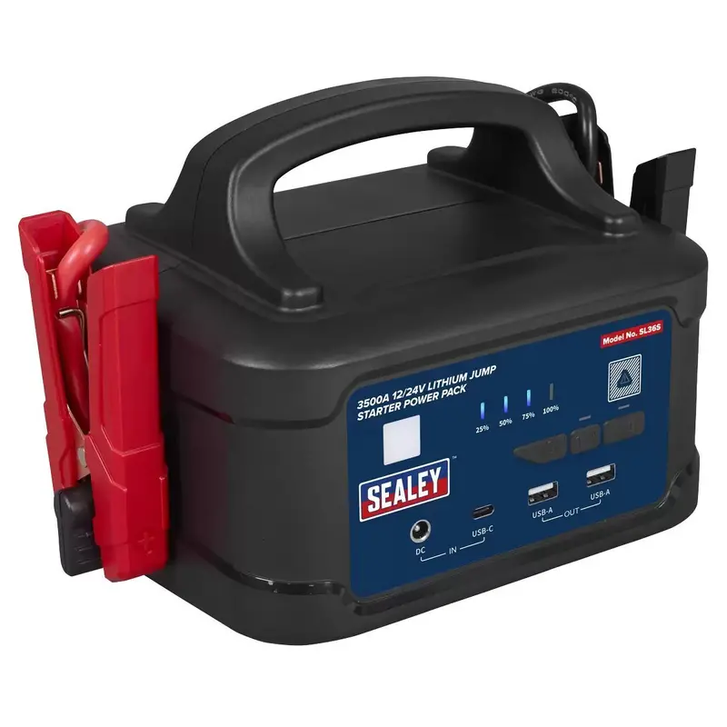 Sealey Sl36S 3500A 12/24V Lithium Jump Starter Power Pack For Vehicles 1