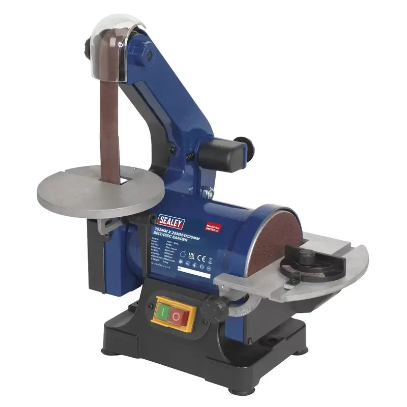 Sealey Sm750 230V Belt And Disc Sander (25 X 762Mm / 125Mm, 250W) 1