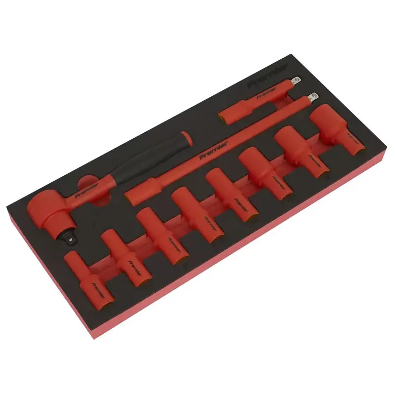 Sealey Tbte01 Compact Insulated 3/8" Socket Set With Tray – 11-Piece 1