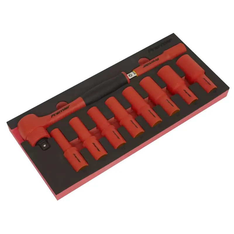 Sealey Tbte11 Insulated 1/2" Socket Set With Organiser Tray – 10-Piece 1